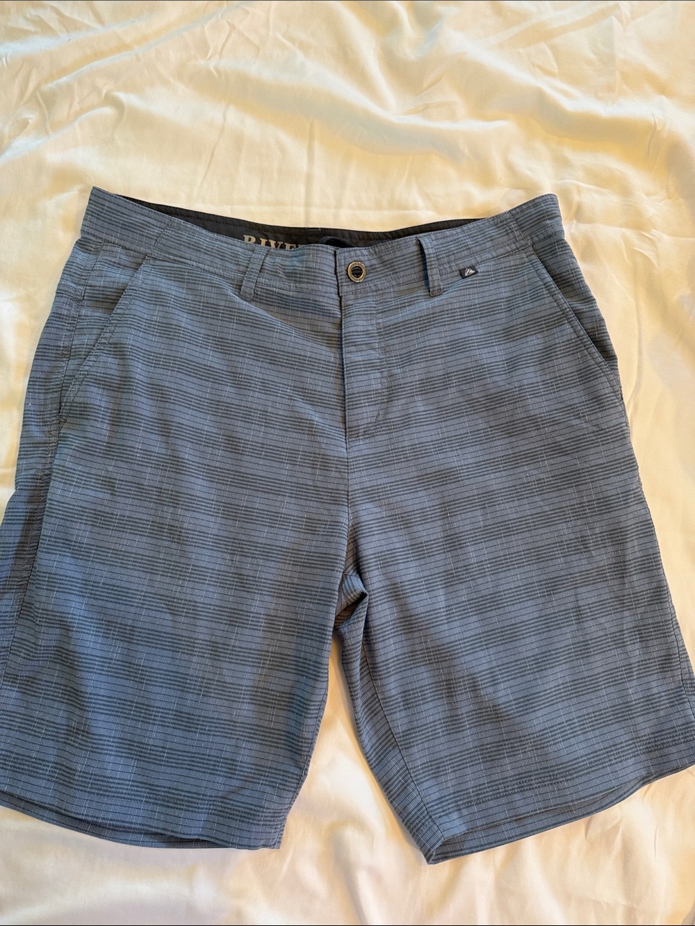 Men's Flat Front Shorts in Heather Navy by RVCA